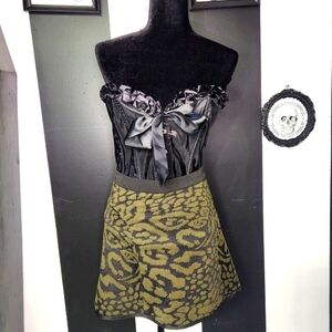 Green Patterned Skirt